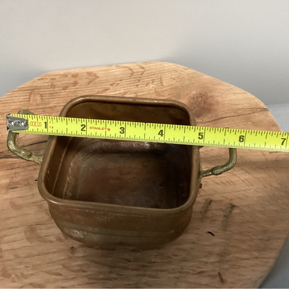 🟡 Vintage - Copper Pot w / Brass Handles - Old/Unique Craftsmanship - Farmhouse - Picture 11 of 14